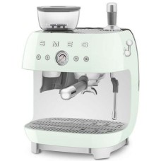 SMEG Кофемашина автоматическая EGF03PGEU, 15Бар, с ручным капучинатором, зеленый/серебристый