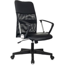БЮРОКРАТ Кресло CH OMEGA, сетка/ткань/экокожа, черный