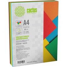 CACTUS Бумага CS-CPC-A480200 A4/80г/м2/200л./радуга интенсив (5цветов)