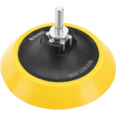 DENZEL Тарелка опорная для дрели и УШМ с липучкой, 115 мм, мягкая, с адаптером c М14 на d8 76247