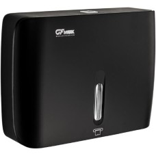 GFmark - Диспенсер для бумажного полотенца Z сложения, на две пачки, с ключом, из АБС пластика, цвет ЧЁРНЫЙ. 9151