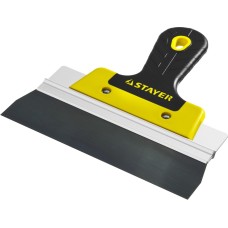 STAYER PROFlat, 200 мм, усиленная алюминиевая направляющая, двухкомпонентная ручка, анодированный, фасадный шпатель, Professional (10045-20)