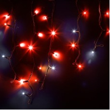 NEON-NIGHT Гирлянда светодиодная Бахрома (Айсикл) 4,0х0,6м 128 LED КРАСНЫЙ черный каучук 3,3мм IP67 эффект мерцания 230В нужен блок 315-000