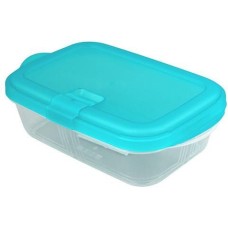 MULTIDOM Контейнер для СВЧ Push 0,4л (бриз) 17,7х10,6х5 см 490 435