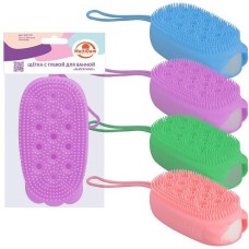 MULTIDOM Щетка с губкой для ванной 