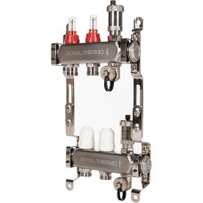 Сантехническая арматура ROYAL THERMO Коллектор нерж. в сборе с расходомерами 1