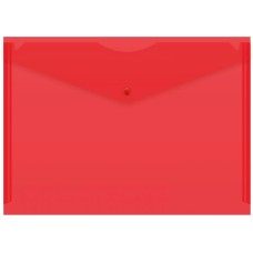 SILWERHOF Конверт на кнопке SE-PK120/RED A4 пластик 0.12мм красный