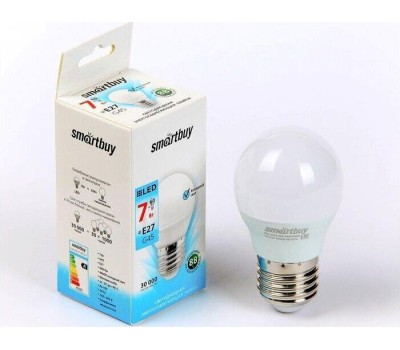 Светодиодная лампа SMARTBUY (SBL-G45-07-40K-E27) 7W/4000/E27