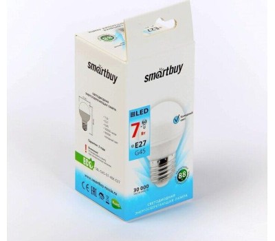 Светодиодная лампа SMARTBUY (SBL-G45-07-40K-E27) 7W/4000/E27