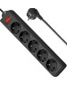 Фильтр сетевой DEFENDER (99485) ES сет.фильтр 5роз - 3м - (пакет) черный