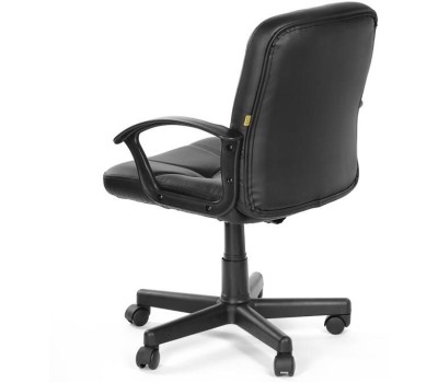 Кресло компьютерное OLSS Кресло ЧИП 365 Ультра черный экокожа