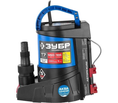 Дренажный насос ЗУБР НПЧ-Т7-550 Насос погружной дренажный для чистой воды