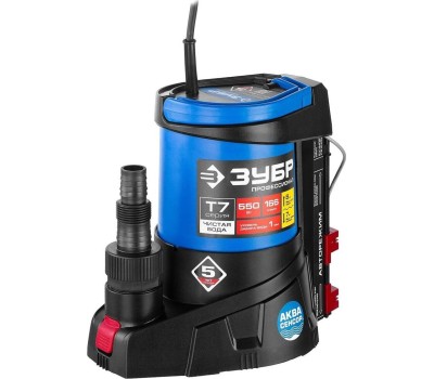 Дренажный насос ЗУБР НПЧ-Т7-550 Насос погружной дренажный для чистой воды