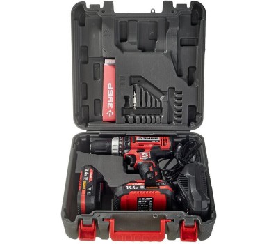 Дрель аккумуляторная ЗУБР ДШЛ-145-22 14.4В, 2аккум., кейс