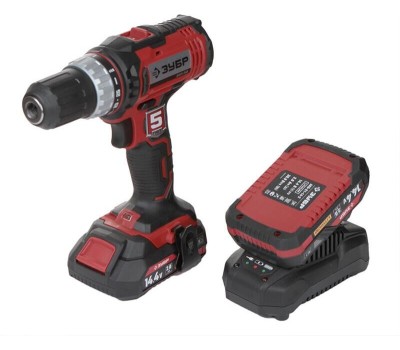 Дрель аккумуляторная ЗУБР ДШЛ-145-22 14.4В, 2аккум., кейс