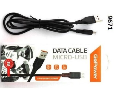 кабель GOPOWER (00-00018566) Кабель GP01T USB (m)-Type-C (m) 1.0м 2.4A черный