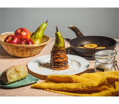 Сковорода KUKMARA смк18401а а/пр литая 18см Кофейный мрамор