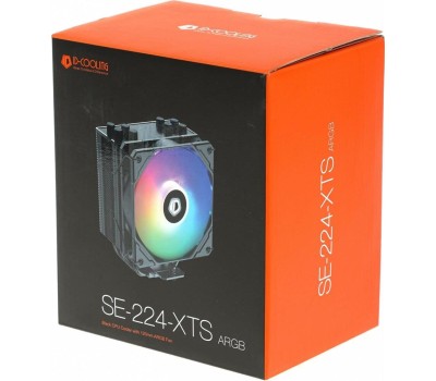 ID-COOLING Кулер SE-224-XTS ARGB LGA1700/1200/115X/AM5/AM4 (10шт/кор, TDP 220W, PWM, 4 тепл.трубки прямого контакта, ARGB FAN 120mm) RET