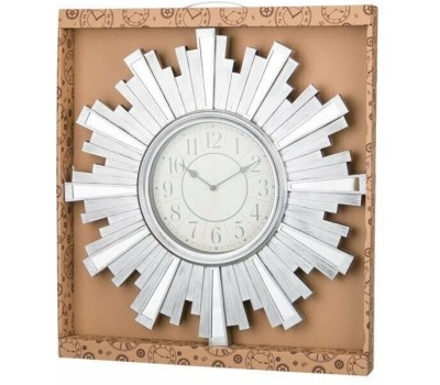 Часы настенные LEFARD 220-193 SWISS HOME СЕРЕБРО 50*50*4см циферблат d20см
