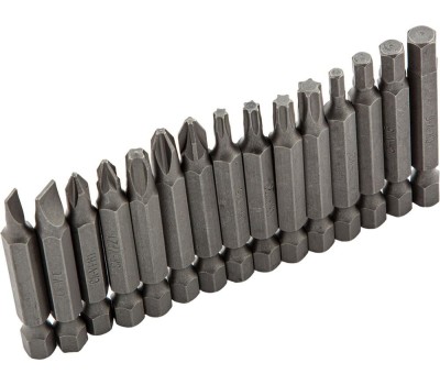 Набор бит MATRIX Набор бит, магнитный адаптер, CrV, пластиковый кейс, 64 шт. 11327