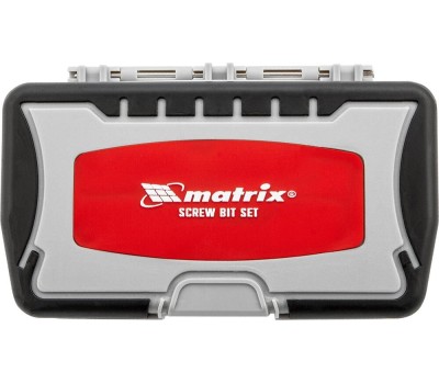 Набор бит MATRIX Набор бит, магнитный адаптер, CrV, пластиковый кейс, 64 шт. 11327