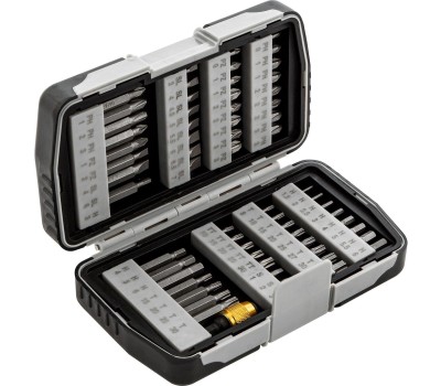 Набор бит MATRIX Набор бит, магнитный адаптер, CrV, пластиковый кейс, 64 шт. 11327