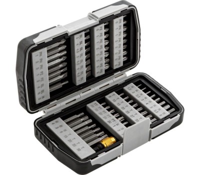 Набор бит MATRIX Набор бит, магнитный адаптер, CrV, пластиковый кейс, 64 шт. 11327