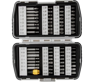 Набор бит MATRIX Набор бит, магнитный адаптер, CrV, пластиковый кейс, 64 шт. 11327