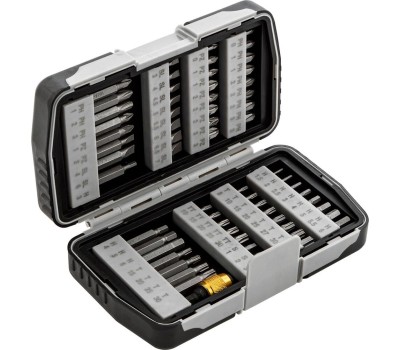 Набор бит MATRIX Набор бит, магнитный адаптер, CrV, пластиковый кейс, 64 шт. 11327