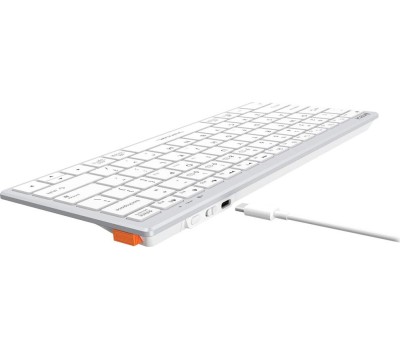 A4TECH Клавиатура Fstyler FBX51C, беспроводная, USB, Bluetooth/Радиоканал, ножничная, белый [fbx51c white]