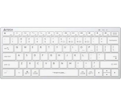 A4TECH Клавиатура Fstyler FBX51C, беспроводная, USB, Bluetooth/Радиоканал, ножничная, белый [fbx51c white]