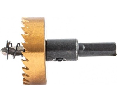 Коронка DENZEL Коронка по металлу HSS, 42 мм, нитридтитановое покрытие 724114