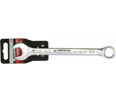 Комбинированный ключ MATRIX Ключ комбинированный, 24 мм, CrV, полированный хром 15169