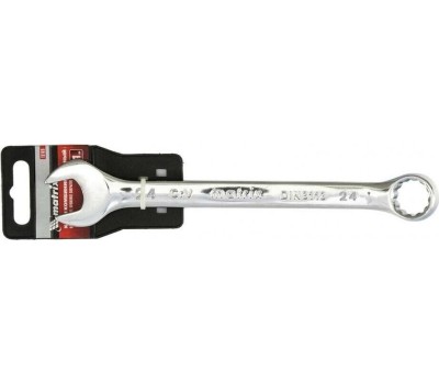 Комбинированный ключ MATRIX Ключ комбинированный, 24 мм, CrV, полированный хром 15169