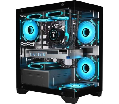 Корпус для ПК BLOODY Корпус mATX BD-CC103, Mini-Tower, без БП, черный [bd-cc103-bk]