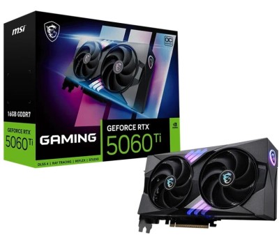 Видеокарта MSI Видеокарта RTX5060Ti GAMING OC 16GB GDDR7 128bit 3xDP HDMI 2FAN RTL