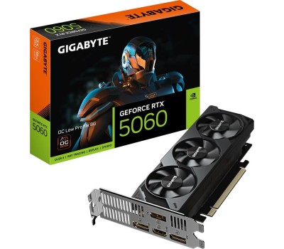 Видеокарта GIGABYTE Видеокарта NVIDIA GeForce RTX 5060 GV-N5060OC-8GL 1.0 8ГБ GDDR7, Low Profile, OC, Ret
