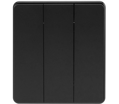 KRANZ Выключатель ROUND 3 кл 10А с/у оникс