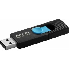 USB флэш-накопитель A-DATA 64GB UV220 черный/голубой USB2.0 (AUV220-64G-RBKBL)