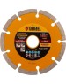 Отрезной алмазный диск DENZEL Диск алмазный, отрезной сегментный, 125 х 22.2 мм, сухая резка Denzel 73101