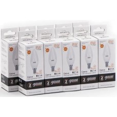 GAUSS Упаковка ламп LED E14, свеча, 8Вт, 10 шт. [33118]