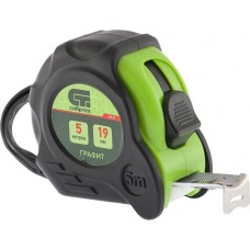 Рулетка СИБРТЕХ Рулетка Графит,обрезиненный корпус,амортизатор,5 м х 19 мм 32531