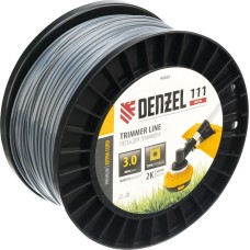 Леска для триммера DENZEL Леска для триммера двухкомпонентная квадрат, 3,0мм х 111м, на DIN катушке EXTRA CORD 96820