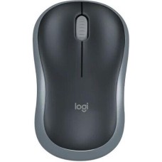 LOGITECH Мышь беспроводная M185, радио, оптическая, USB, 1000dpi, черный и серый [910-006540]