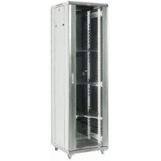 REXANT Шкаф коммутационный 04-4266-211 напольный, стеклянная передняя дверь, 42U, 600x2054x600 мм