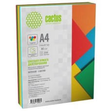 CACTUS Бумага CS-CPC-A480200, A4, 200л, 80г/м2, радуга интенсив (5цветов)