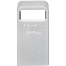 Флешка KINGSTON Флешка USB DataTraveler Micro 64ГБ, USB3.0, серебристый [dtmc3g2/64gb]