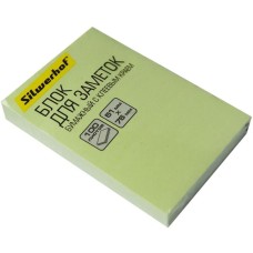 SILWERHOF Блок самоклеящийся бумажный 682155-06 51x76мм 100лист. 75г/м2 пастель зеленый