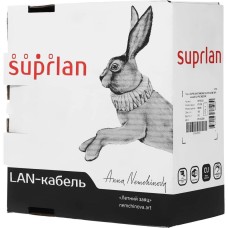 SUPRLAN Кабель сетевой информационный 01-0332-1 кат.5E UTP 4 пары 24AWG PVC внутренний 100м серый
