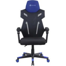 OKLICK Кресло игровое Оклик 111G черный/синий сиденье черный сетка/ткань с подголов. крестов. пластик черный